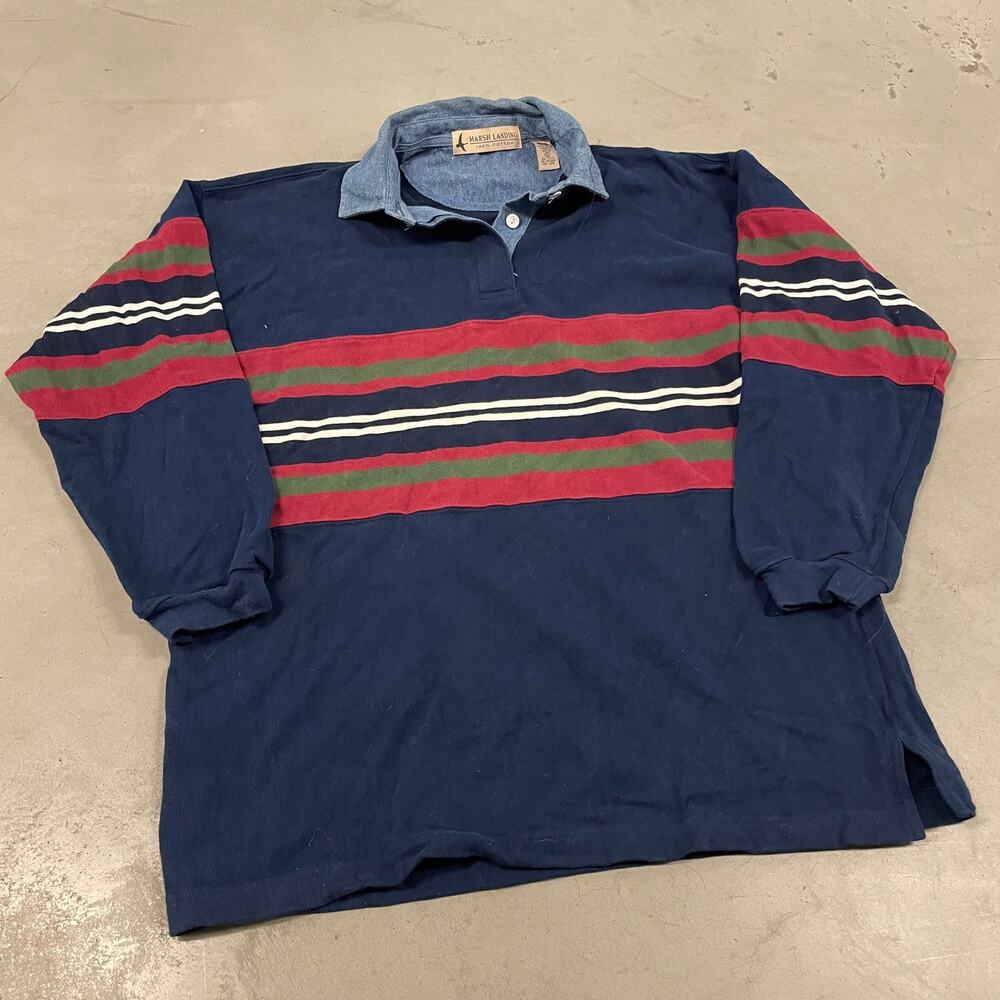 Y2K striped rugby polo t-shirt